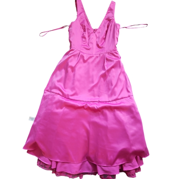 Eliza J Women's Sleeveless V-Neck Fit & Flare Pink Midi Dress - Picture 12 of 13